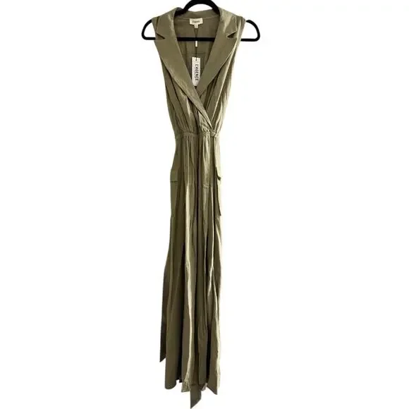 NWT L’agence Mayer Military Maxi Dress Covert Green Women’s Size Small - Picture 4 of 9